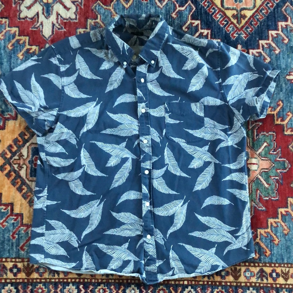 J.Crew Floral Summer Button Down Shirt XL